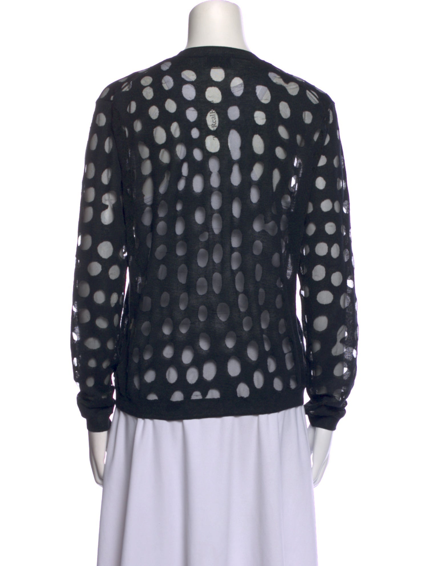 Acne Studios Polka Dot Print Scoop Neck Sweater